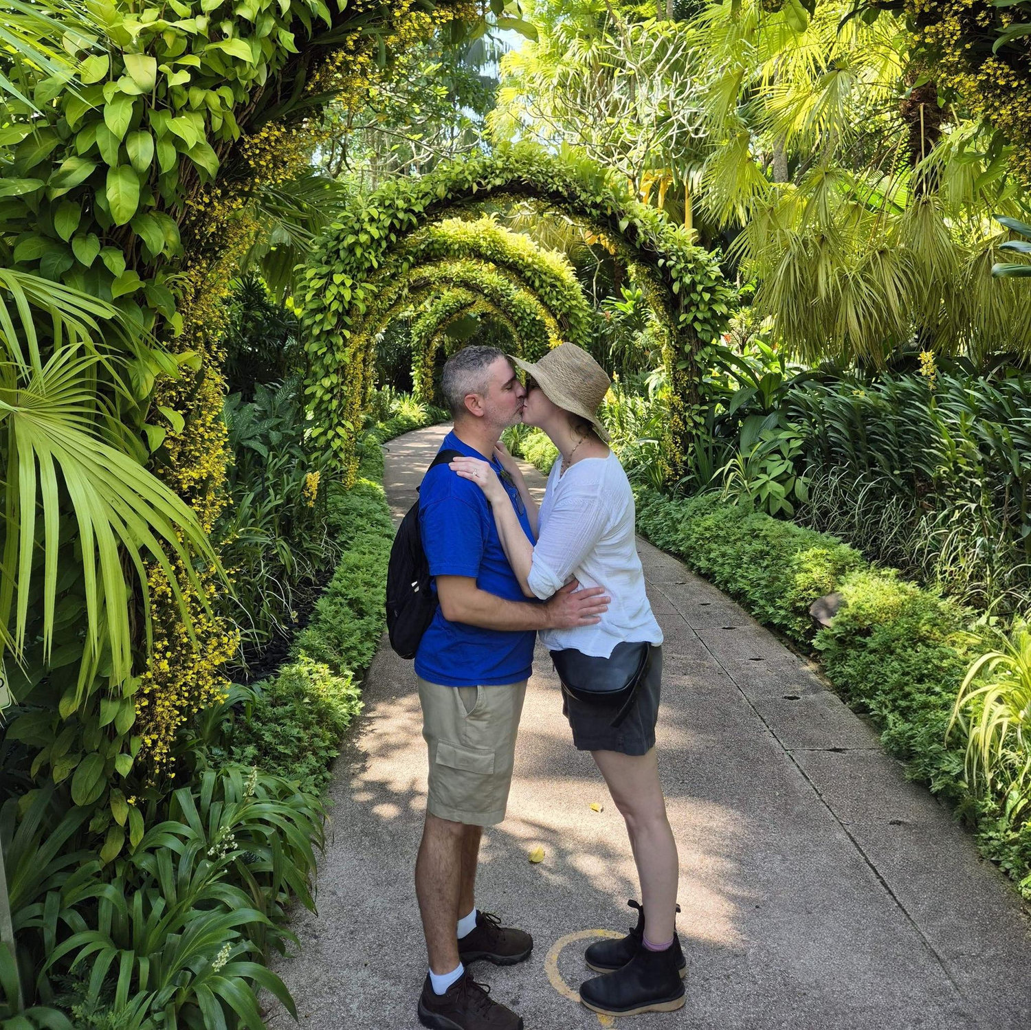 Us in the National Orchid Garden of Singapore.