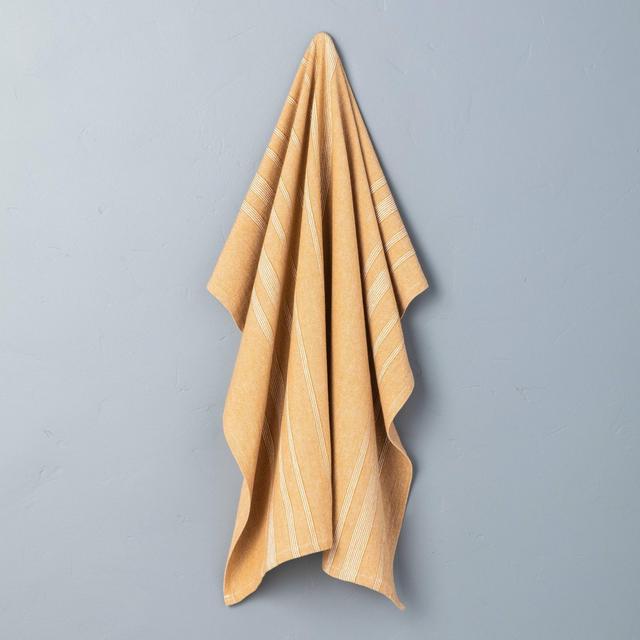 Stripe Flour Sack Kitchen Towel Gold - Hearth & Hand™ with Magnolia