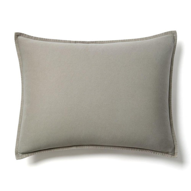 Brushed Tencel Twill King Sham, Vetiver Green
