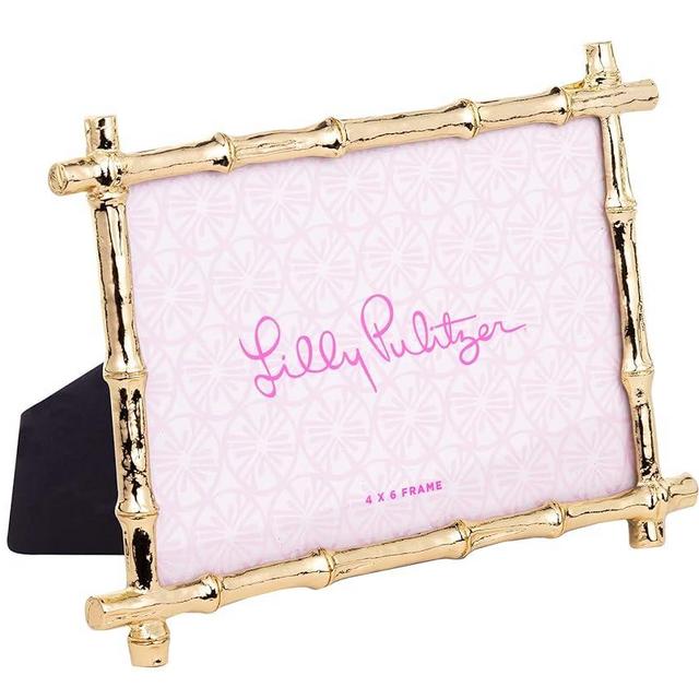 Lilly Pulitzer 4x6 Picture Frame, Decorative Photo Frame for Tabletop, Metal Frame with Glass Front, Bamboo