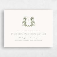 Green Wedding Save the Date - Somrig Landscape
