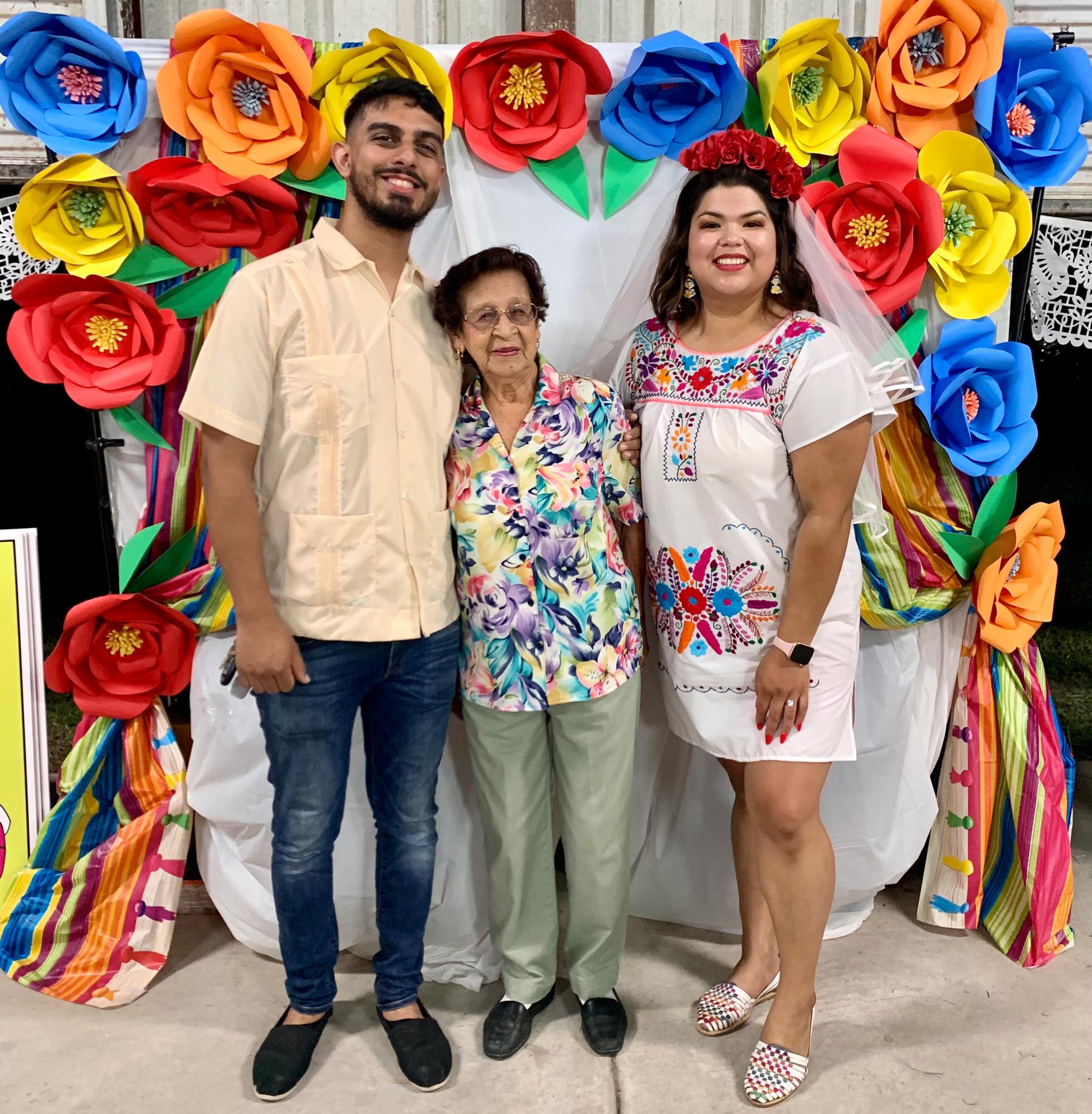 Groom, his Abuela & The Bride to be