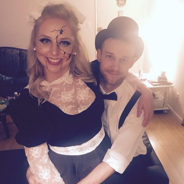 The second Halloween he agreed to a couples costume...