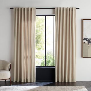 Organic Cotton Canvas Window Curtain Panel