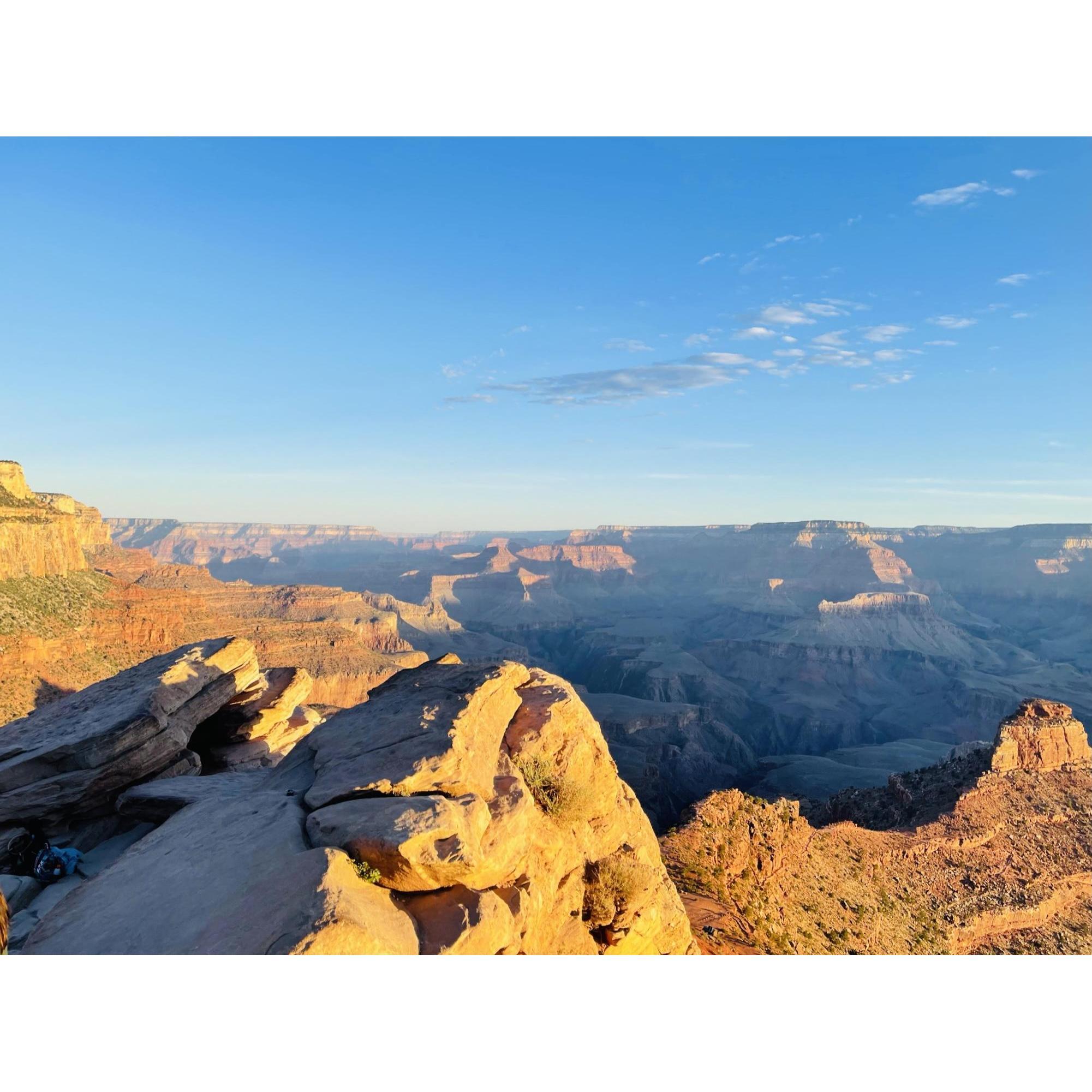 Sunrise in Grand Canyon National Park, June 2021.