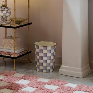 Violet Check Stainless Steel Waste Bin