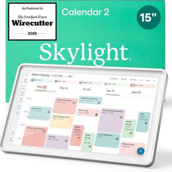 Skylight - Calendar 2: 15 Inch Touch Screen- White
