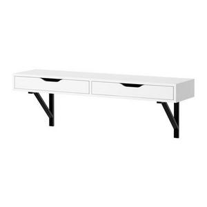EKBY ALEX /  EKBY VALTER				Shelf with drawer, white, birch