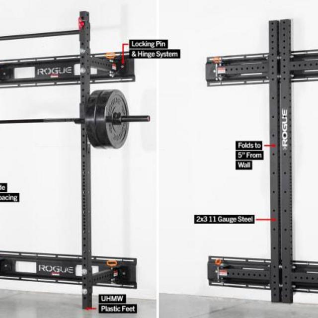 Rogue R-3W Fold Back Wall Mount Rack (with Stringers)