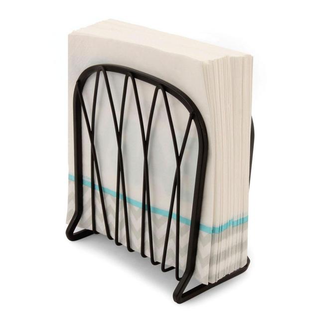 Spectrum Twist™ Metal Vertical Napkin Holder in Black