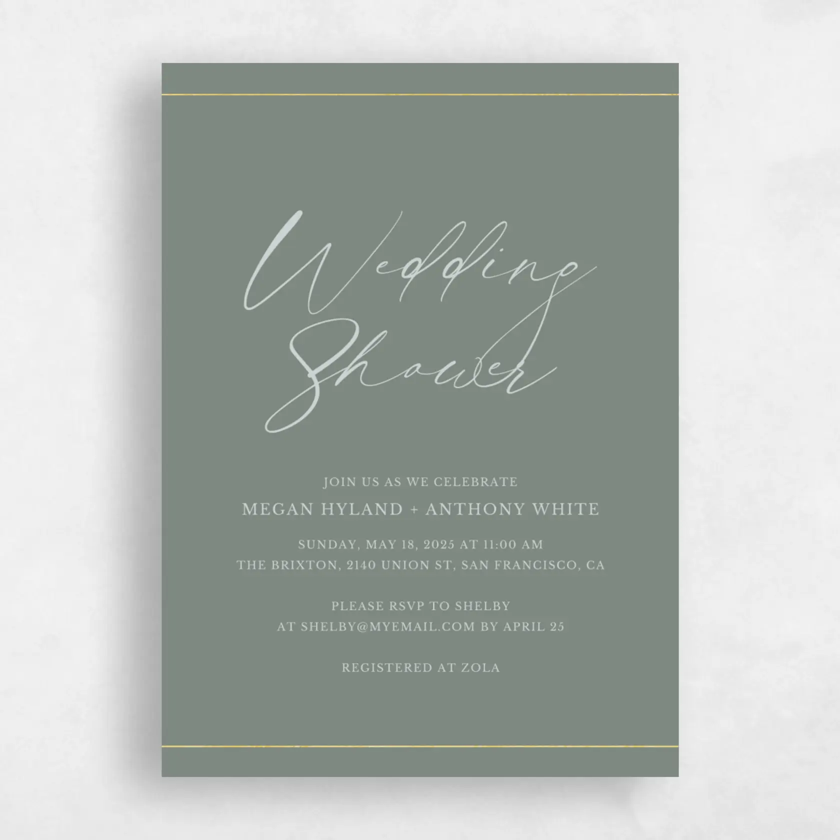 Wedding Shower Invitation - Sheffield Portrait preview