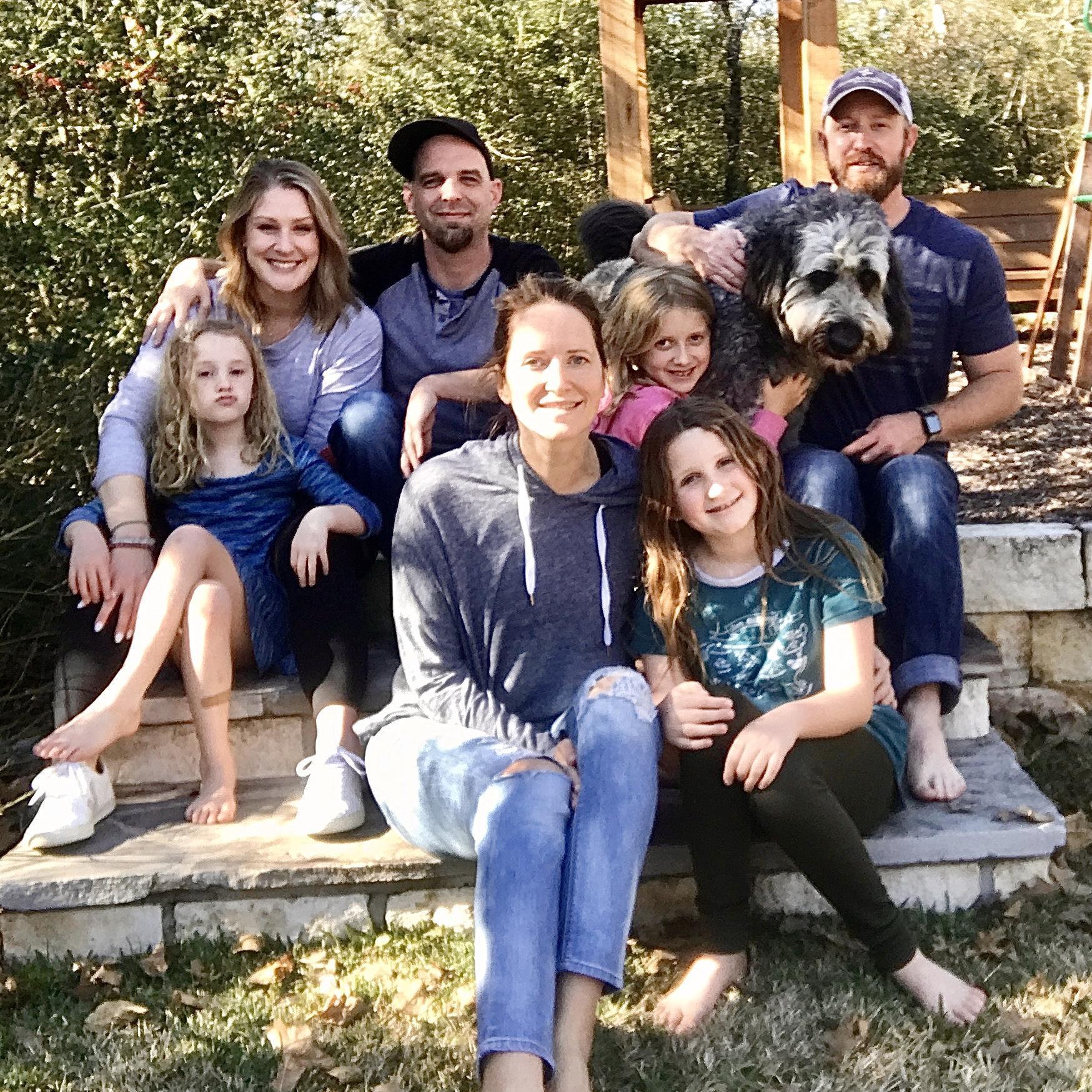 Two days after Christmas 2020 - spending time with Jason's sister Tessa's family! Pictured from left to right: Mae, Elizabeth, Jason, Tessa, Elliot, Emerson, and Coy.