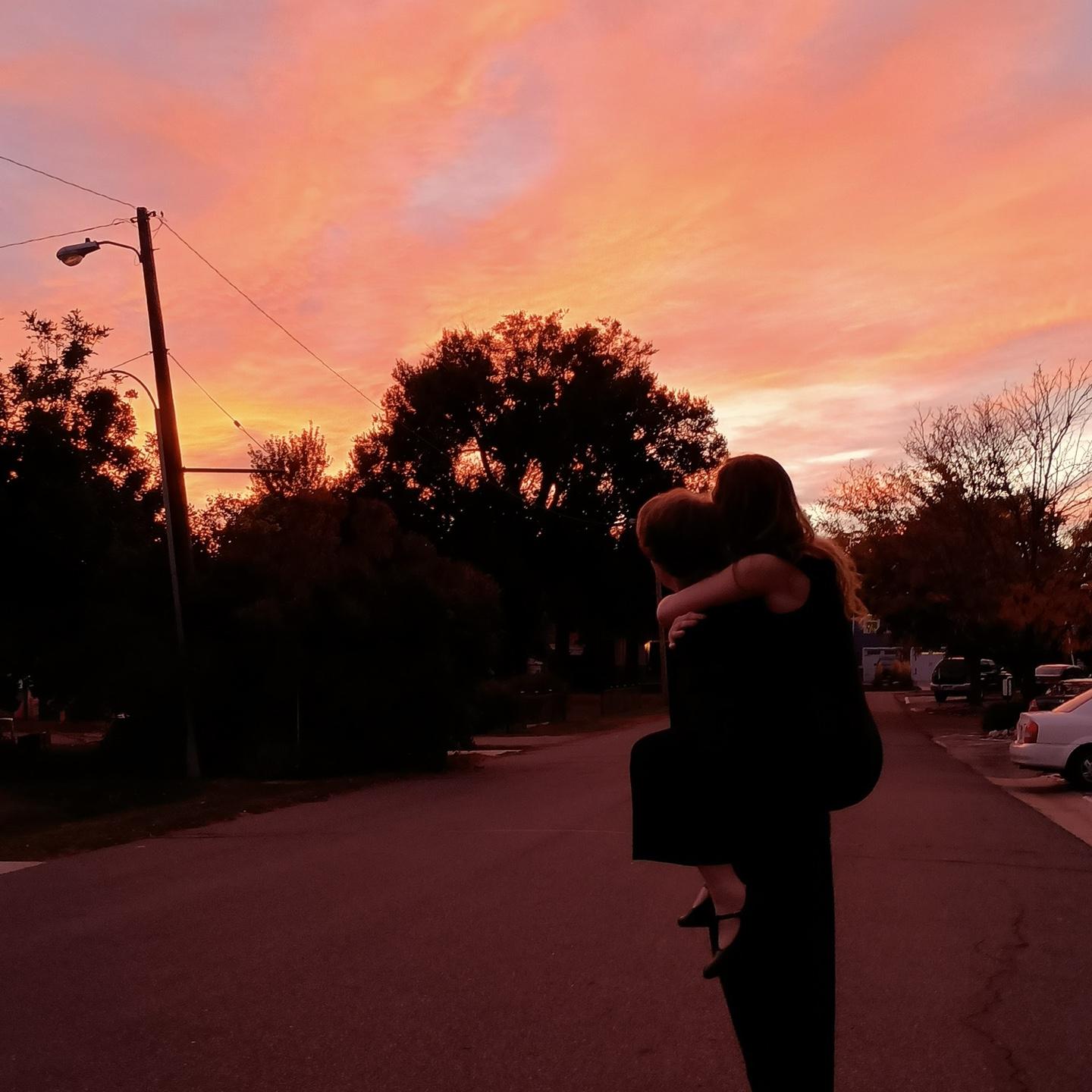 Experiencing glorious Colorado sunsets before performing at a friend's senior recital