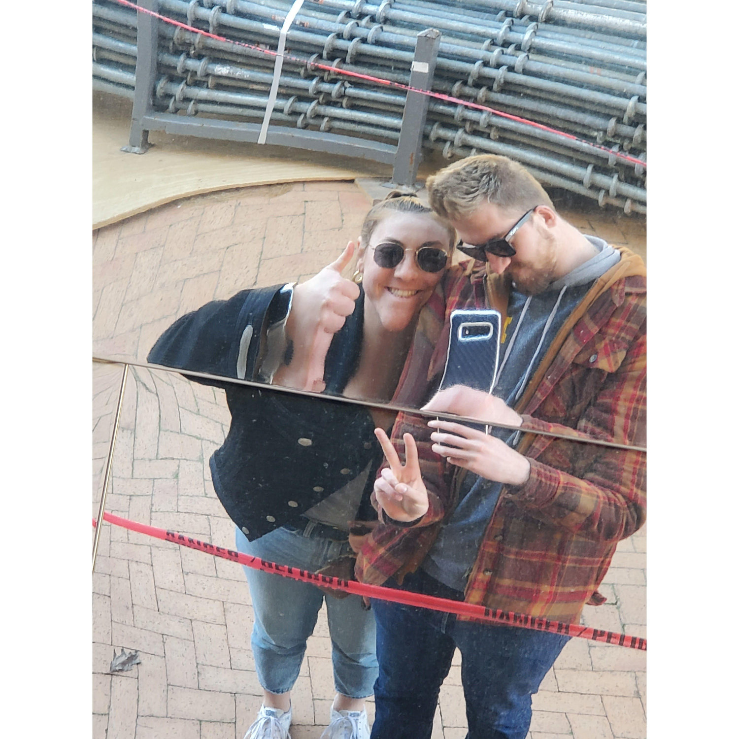 James and Kylie visiting the Stata Center at MIT. Kylie has been brought along on a lot of architecture tours