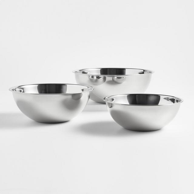 Stainless Steel Restaurant Bowls, Set of 3