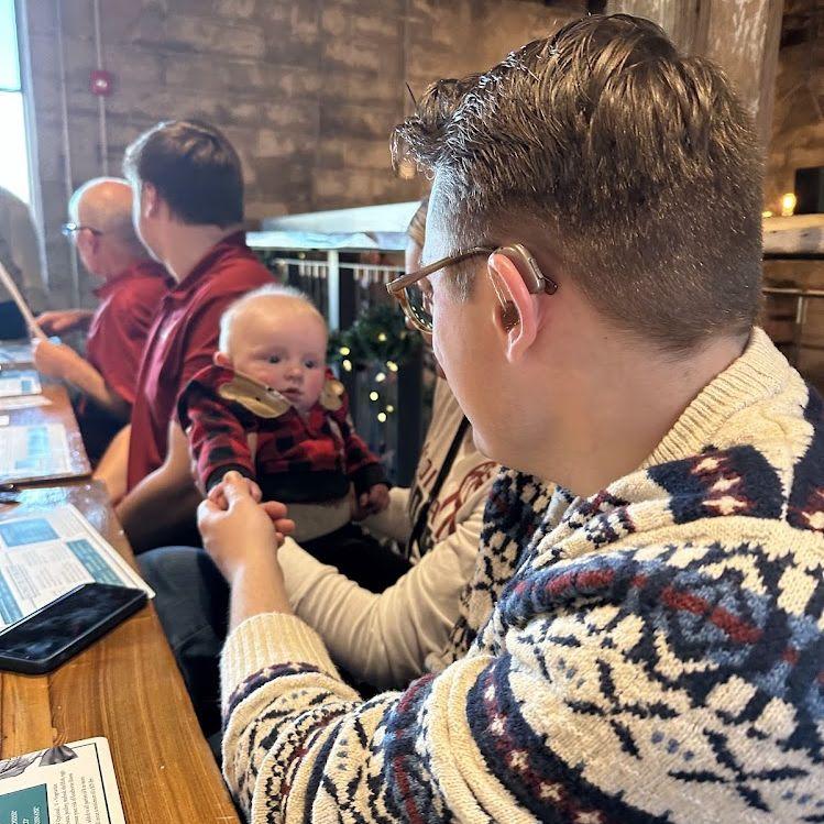 December 22, 2024 - Meeting Anthony's nephew (and our ring bearer!) Carter, for the first time