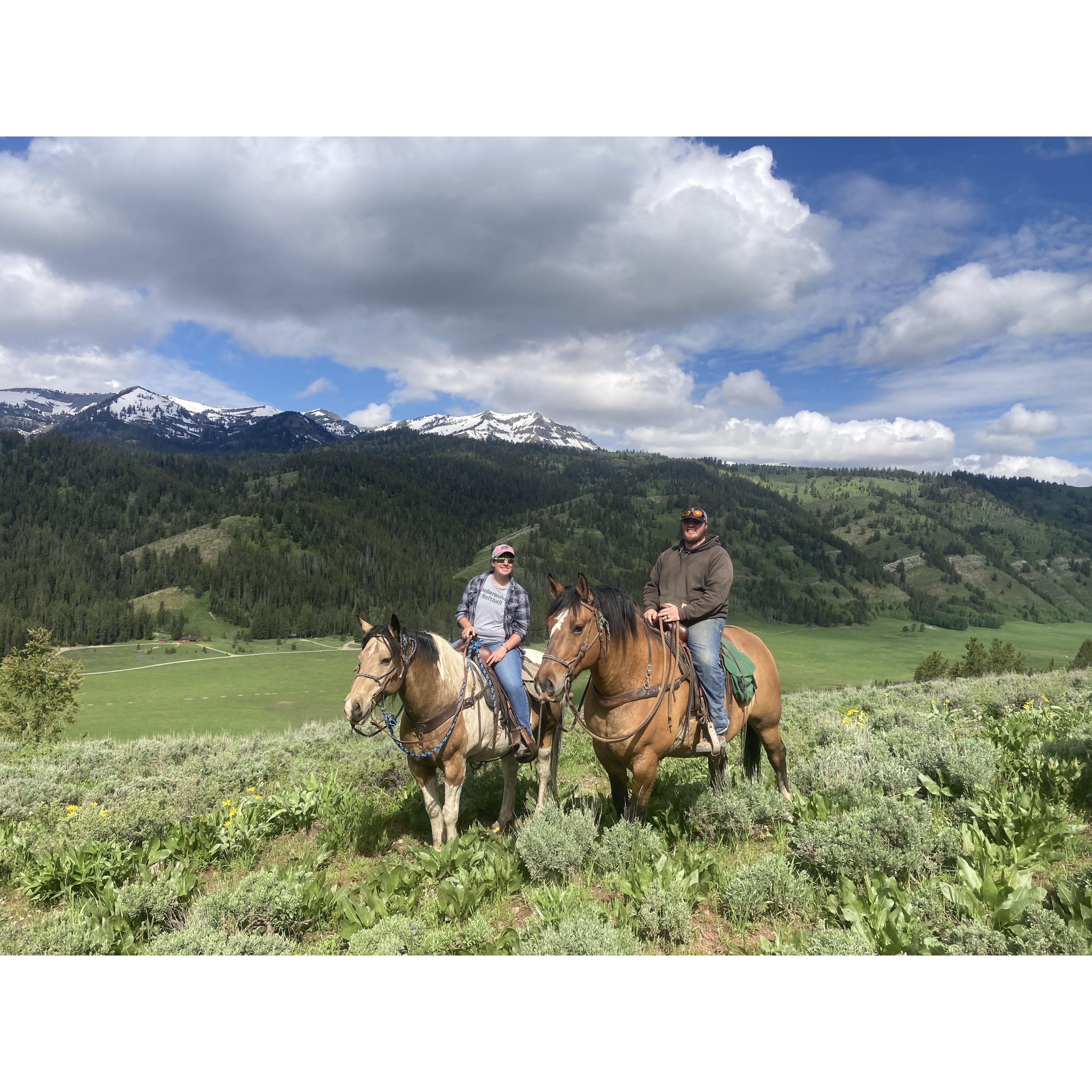 Enjoying the amazing views of the Box Y lodge up the Greys River road, Bridger- Teton National Forest