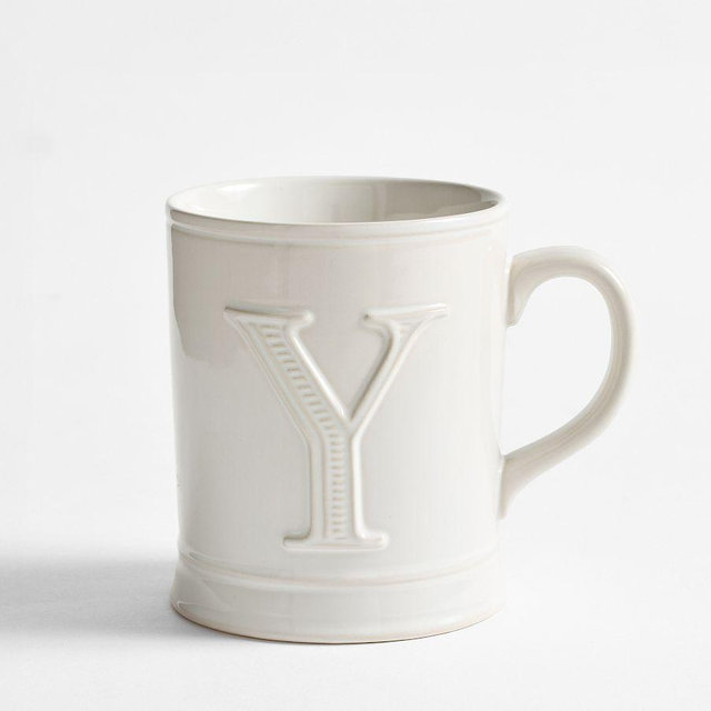 Embossed Alphabet Mug, Y