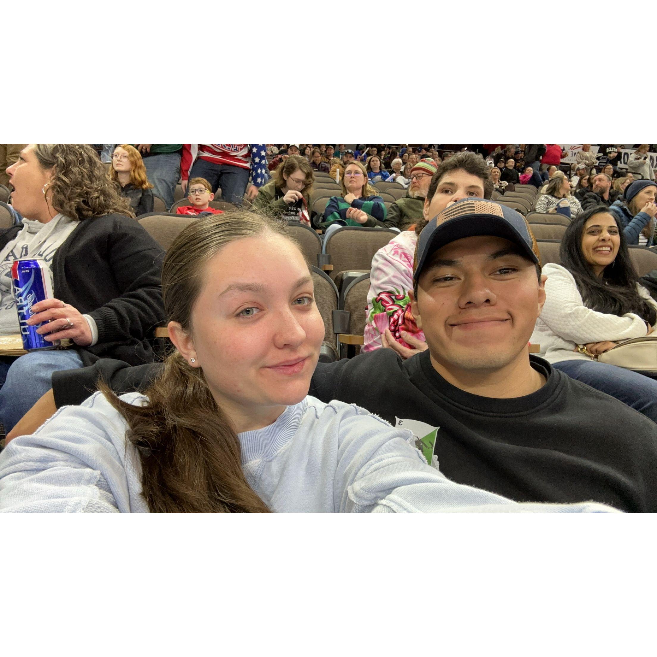First hockey game together!
