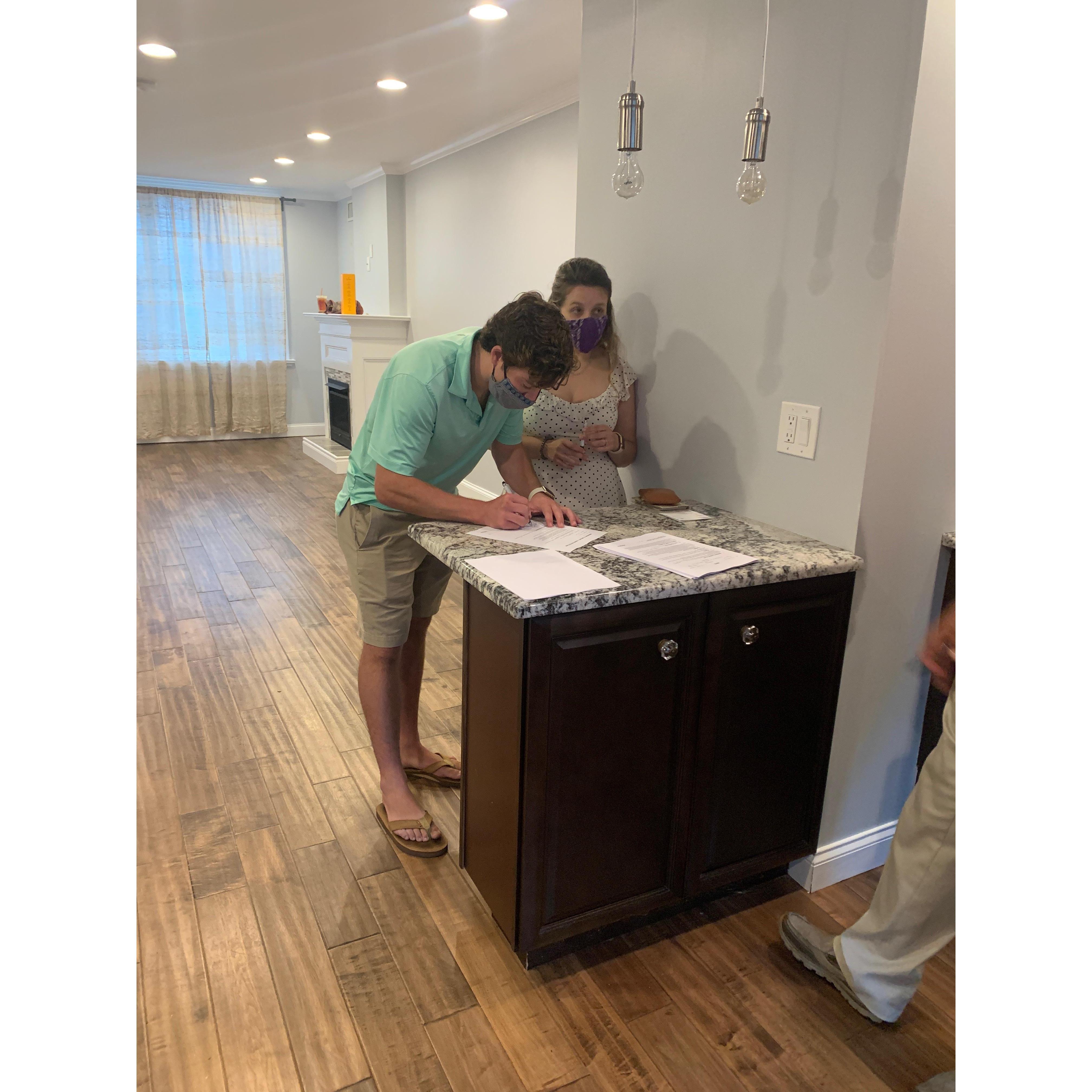 Signing the papers!!