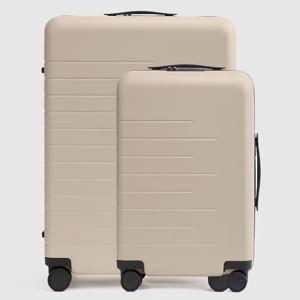 Carry-On & Large Check-In Suitcase Set in Tan