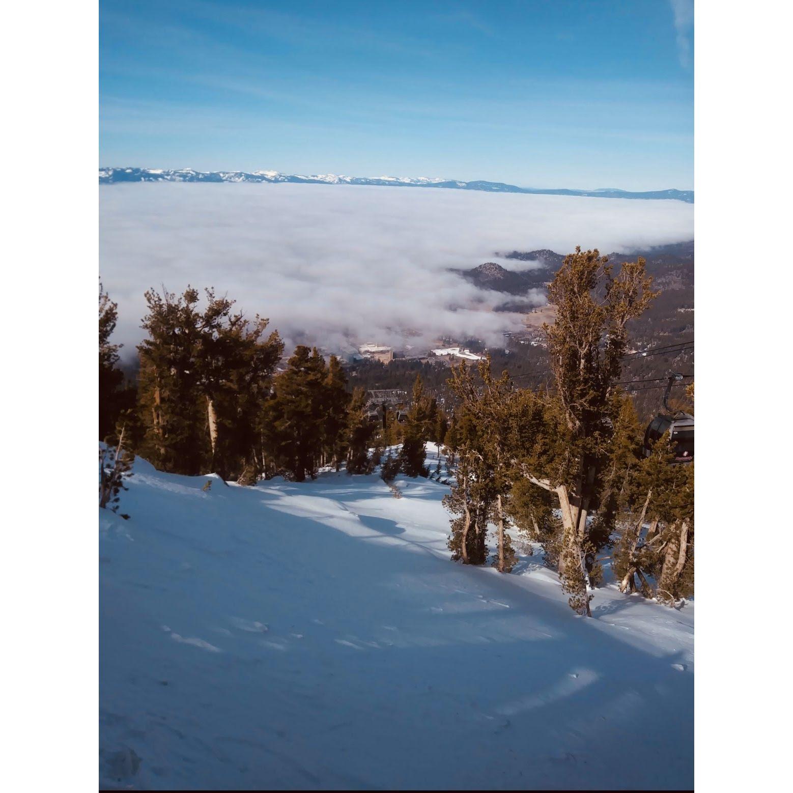 Beautiful, foggy views from the Heavenly Gondola.