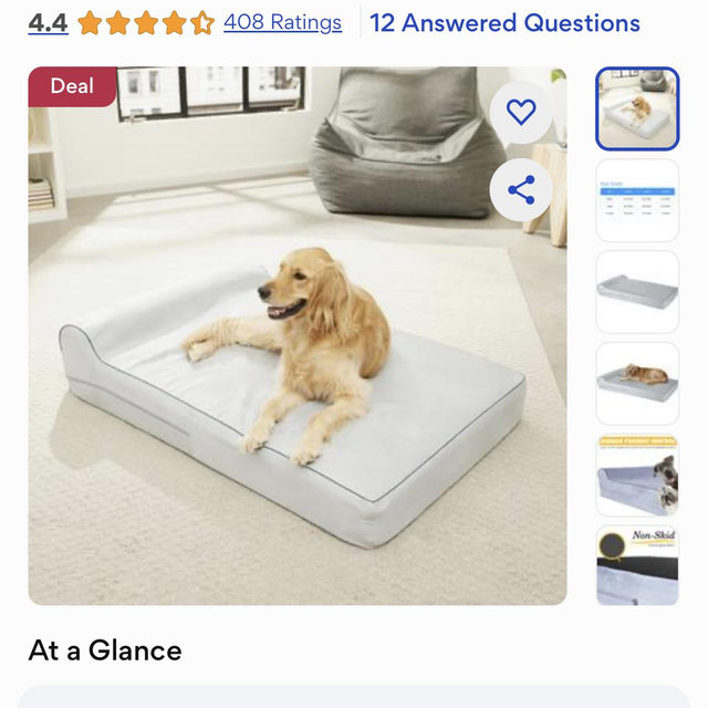 Washable dog bed size large