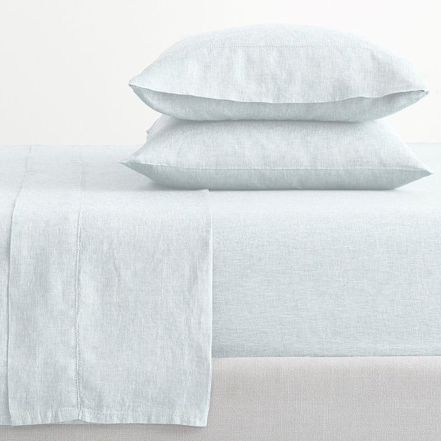 Blue Frost Belgian Flax Linen Sheet Set, King