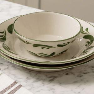 Set of 6 Celia Cereal Bowls, Leaf Green