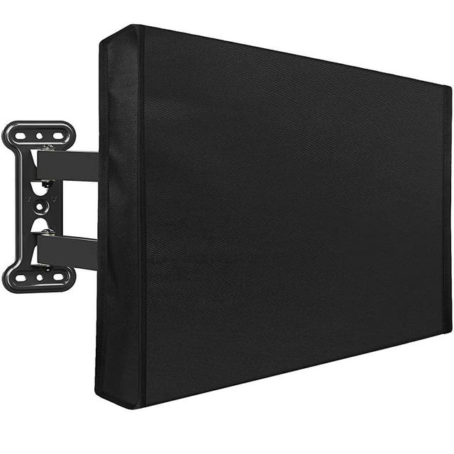 Mounting Dream Outdoor TV Cover Weatherproof with Bottom Cover for 30-32 inch TV, Waterproof and Dustproof TV Screen Protectors with Remote Control Pocket for Outside LED, LCD, OLED Flat Screen TVs