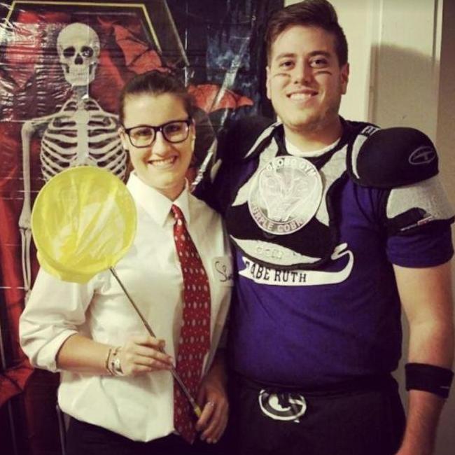 One of our many themed nights in college