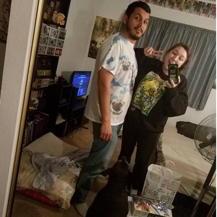 Our first Christmas, we just finished opening presents