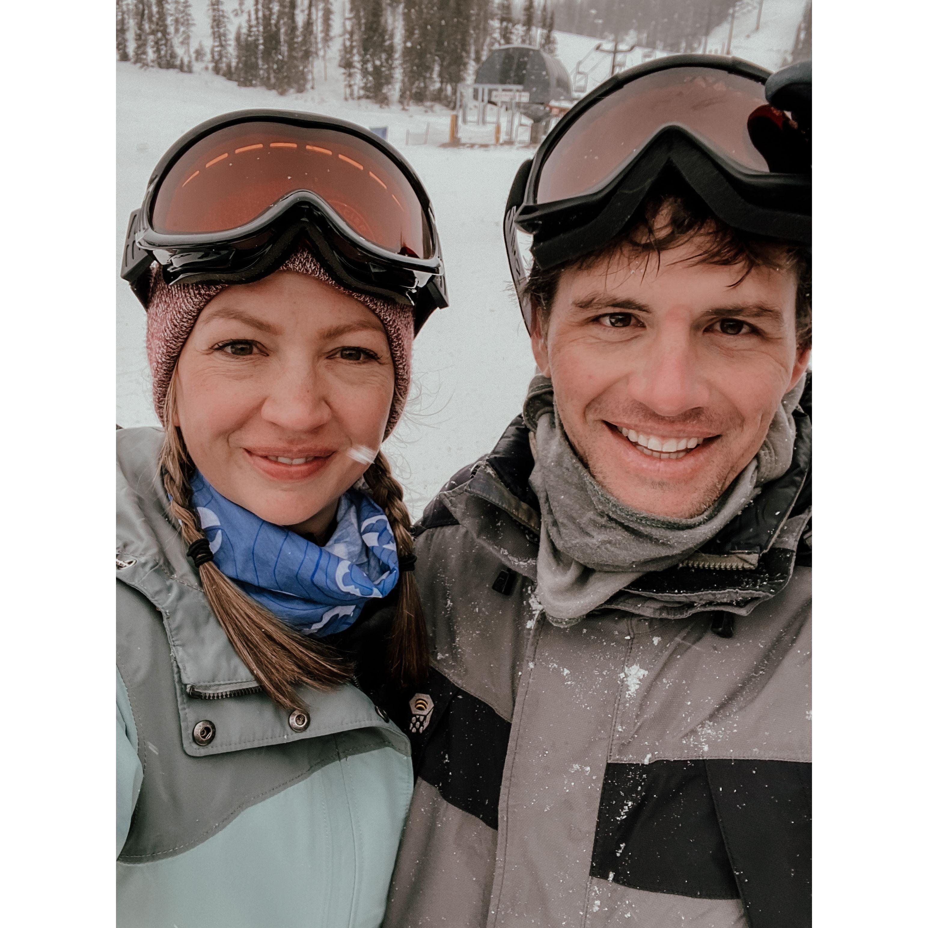 Snowboarding in Salida, Colorado