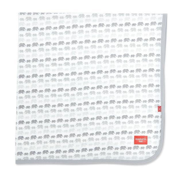 Gray Dancing Elephants Modal Blanket