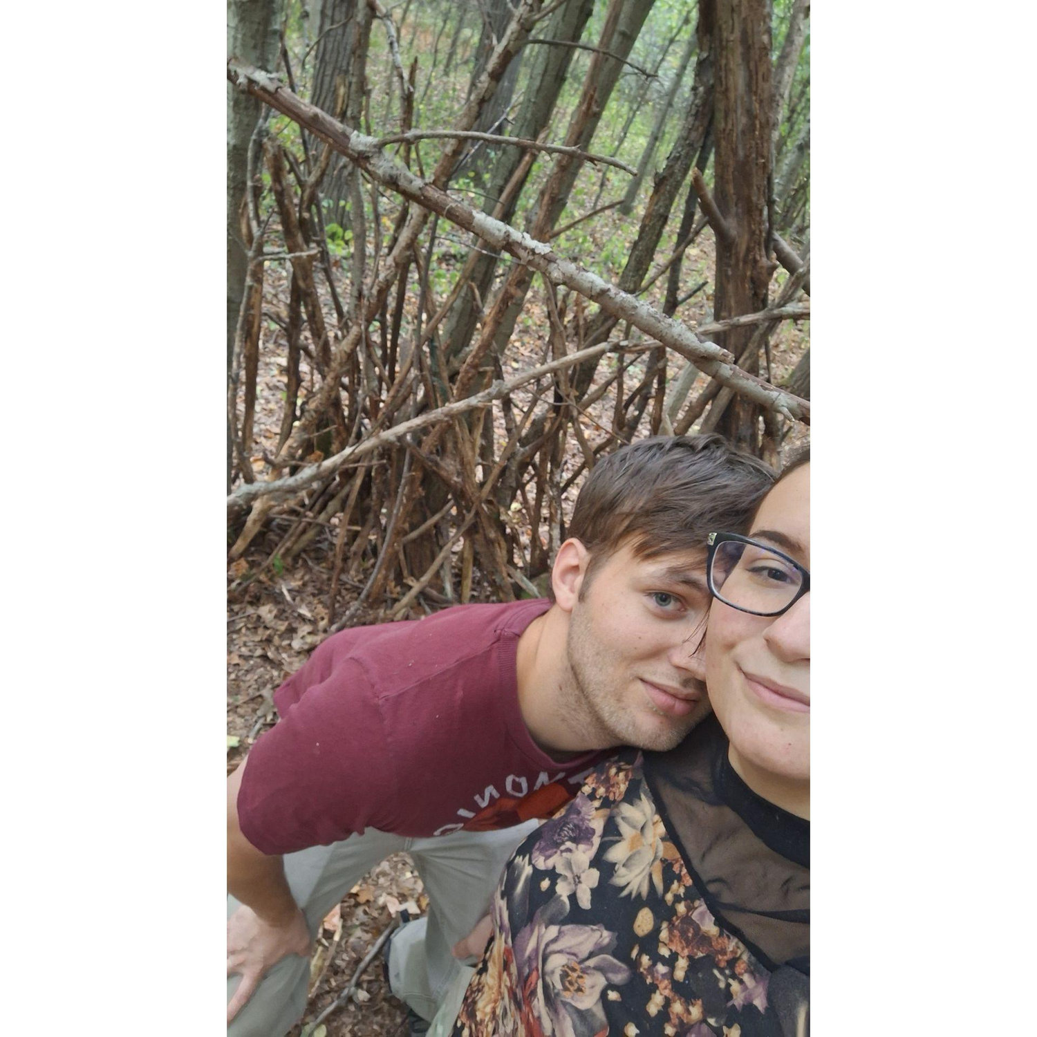 Our first time building a fort together