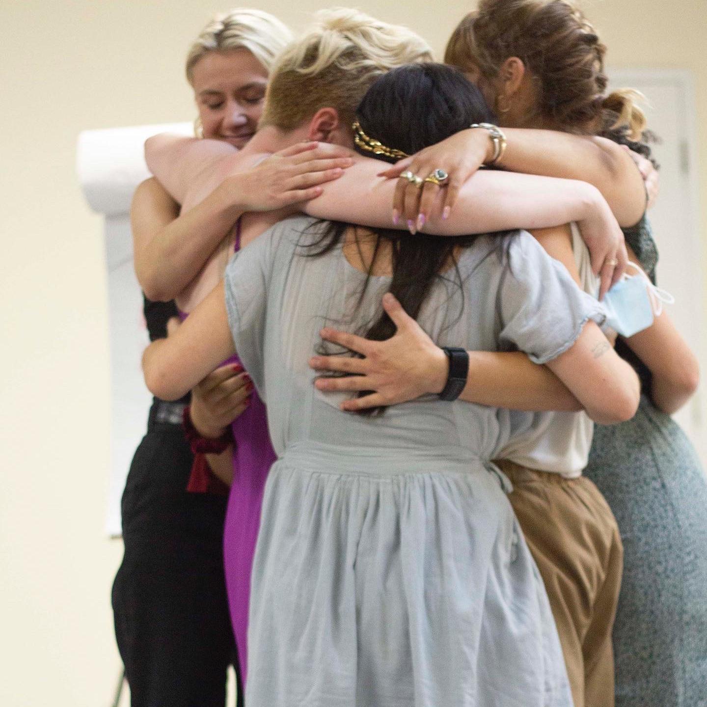 Olivia and cast at the first Parthenos production