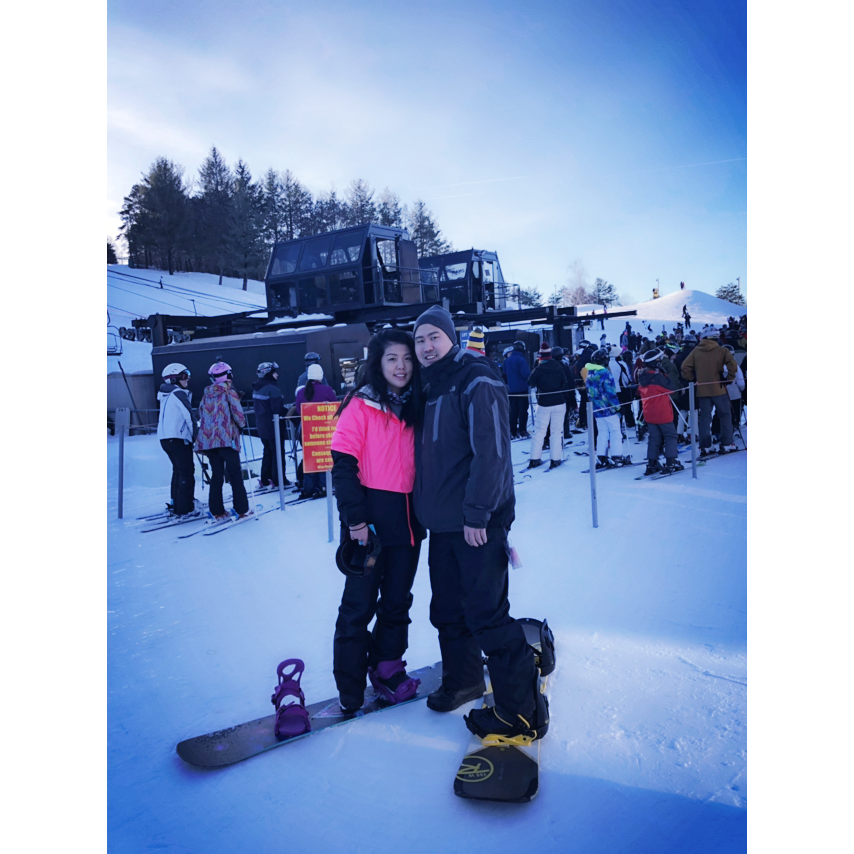 Snowboarding trip in 2019.