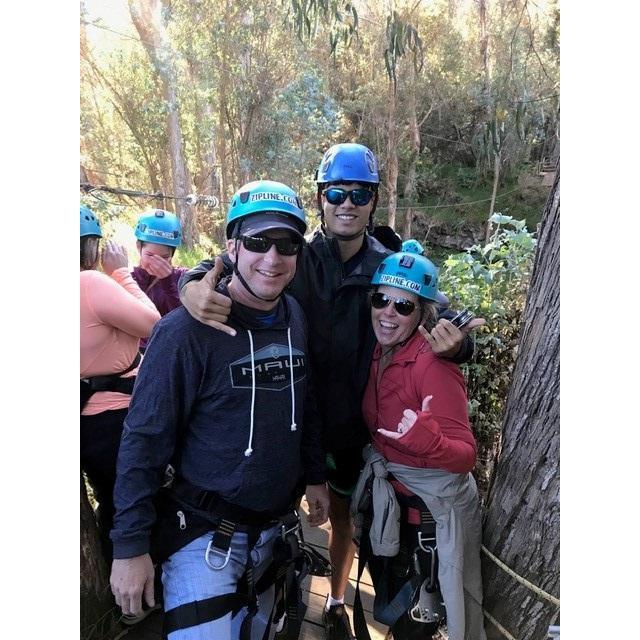 Ziplining Adventure in Maui!  A first for Mark!