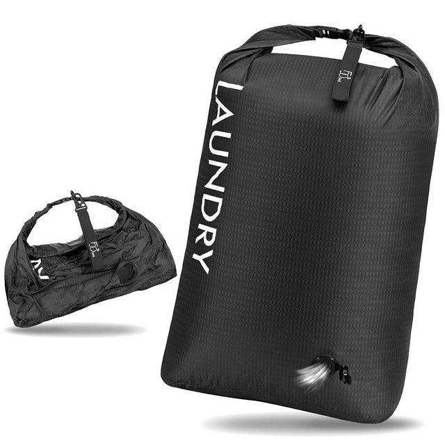 CANBOX Compression Laundry Bag for Travel, Dirty Clothes Travel Laundry Bags, Waterproof Space-Saving Wet Clothes Storage Organizer, Smell Proof Laundry Bag Camping, Clothing, Swimming, Yoga, Gym