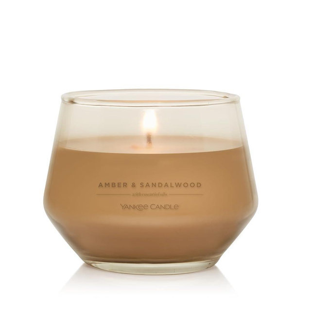 Yankee Candle Studio Medium Candle, Amber & Sandalwood, 10 oz