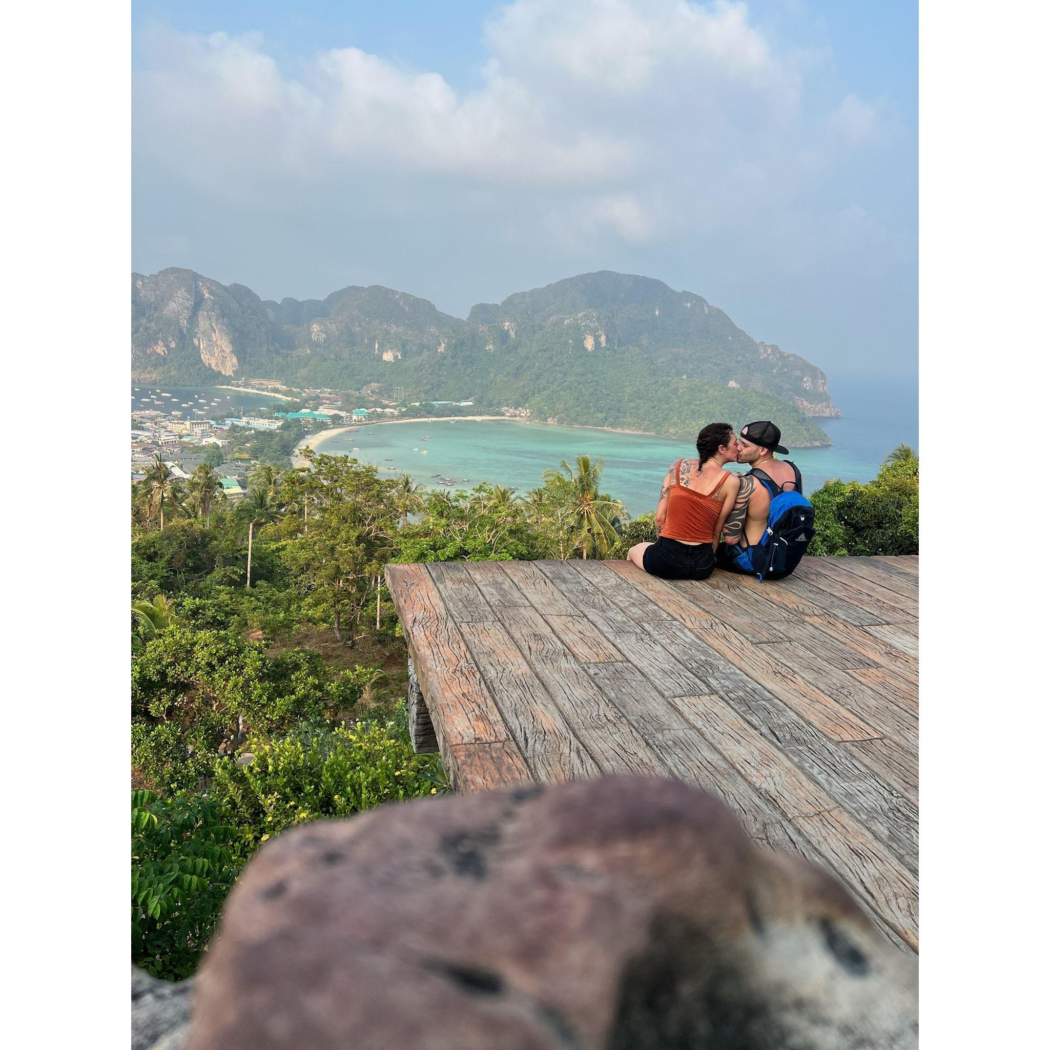 At the top of the Koh Phi Phi view point