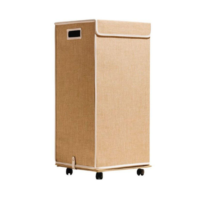 Nori Laundry Hamper with Attached Lid and Optional Wheels