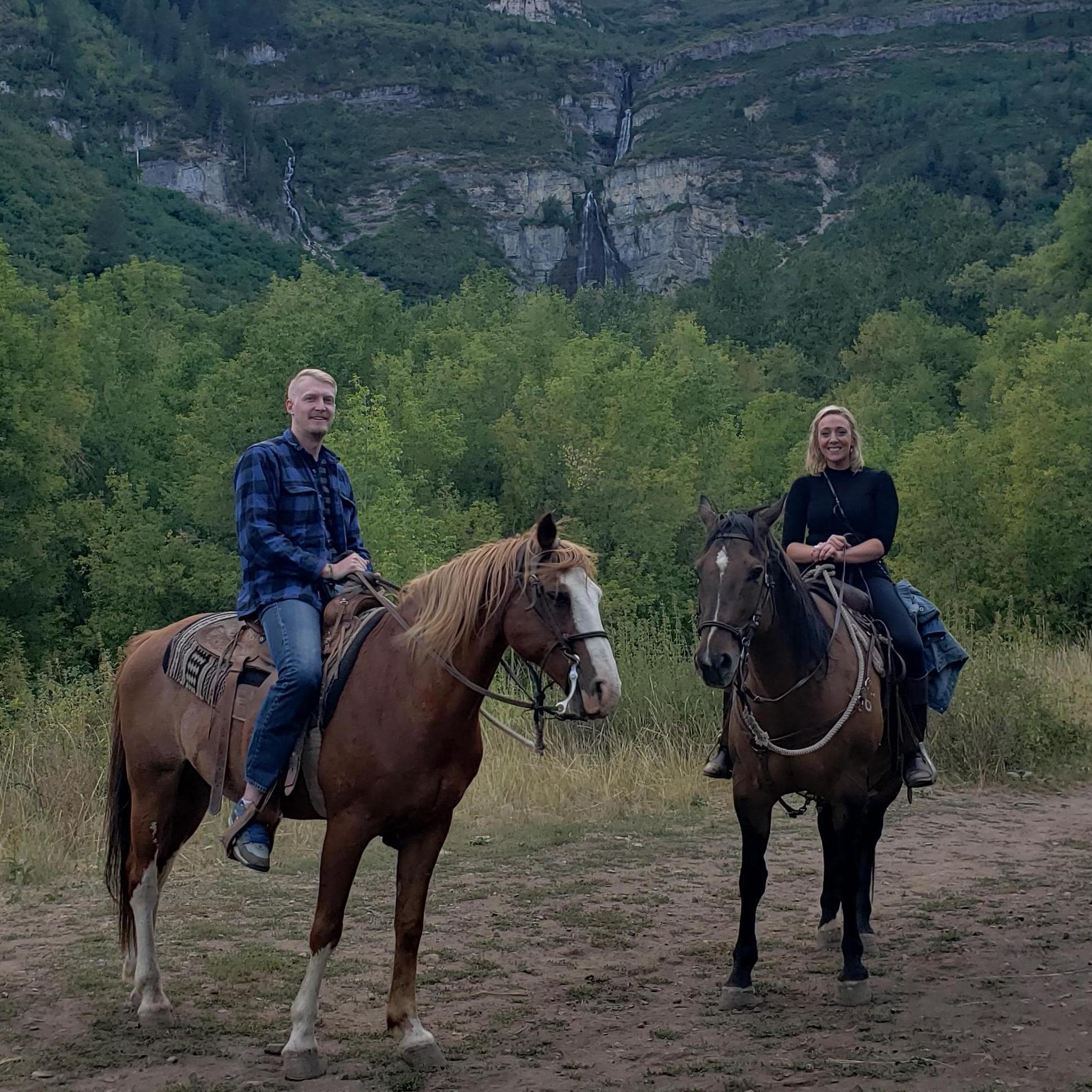 Horseback riding through the mountains in Sundance, UT