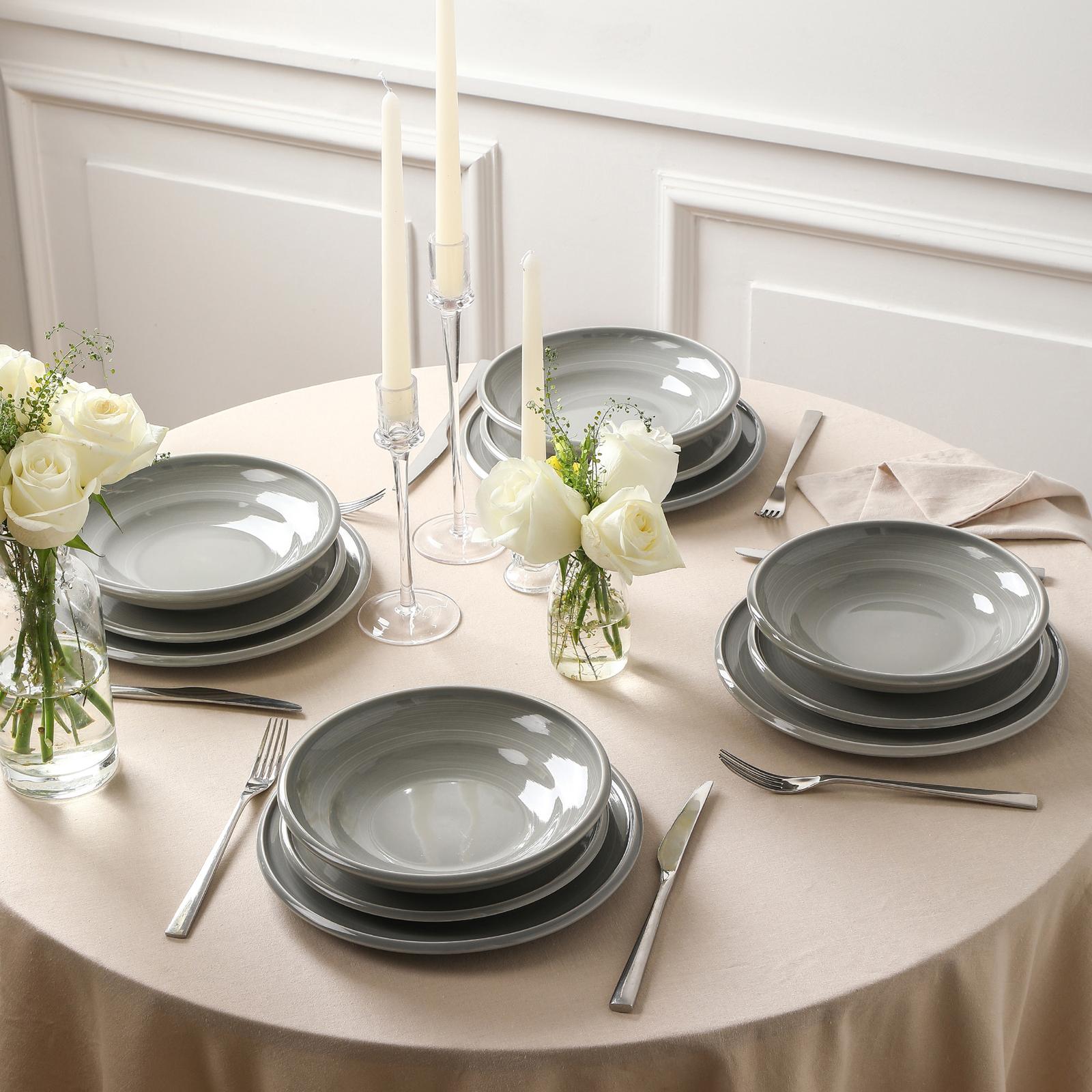 Earth & Clay, Earth & Clay Hazel 24-Piece Dinnerware Set, Service