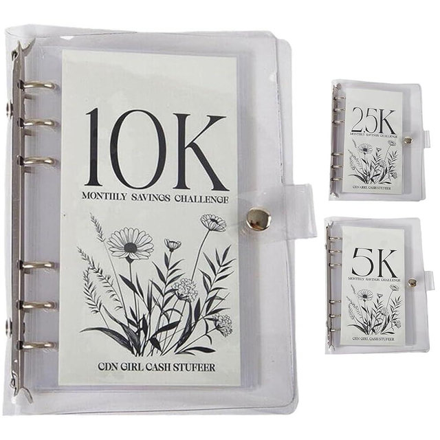 12-Month Envelopes Money Saving Challenge Binder,Budget Binder With Cash Envelopes,12 Month Savings Challenge,Money Saving Binder,Savings Binder,Easy and Funny Way to Save 2.5K/5K/10K Dollars (10k)