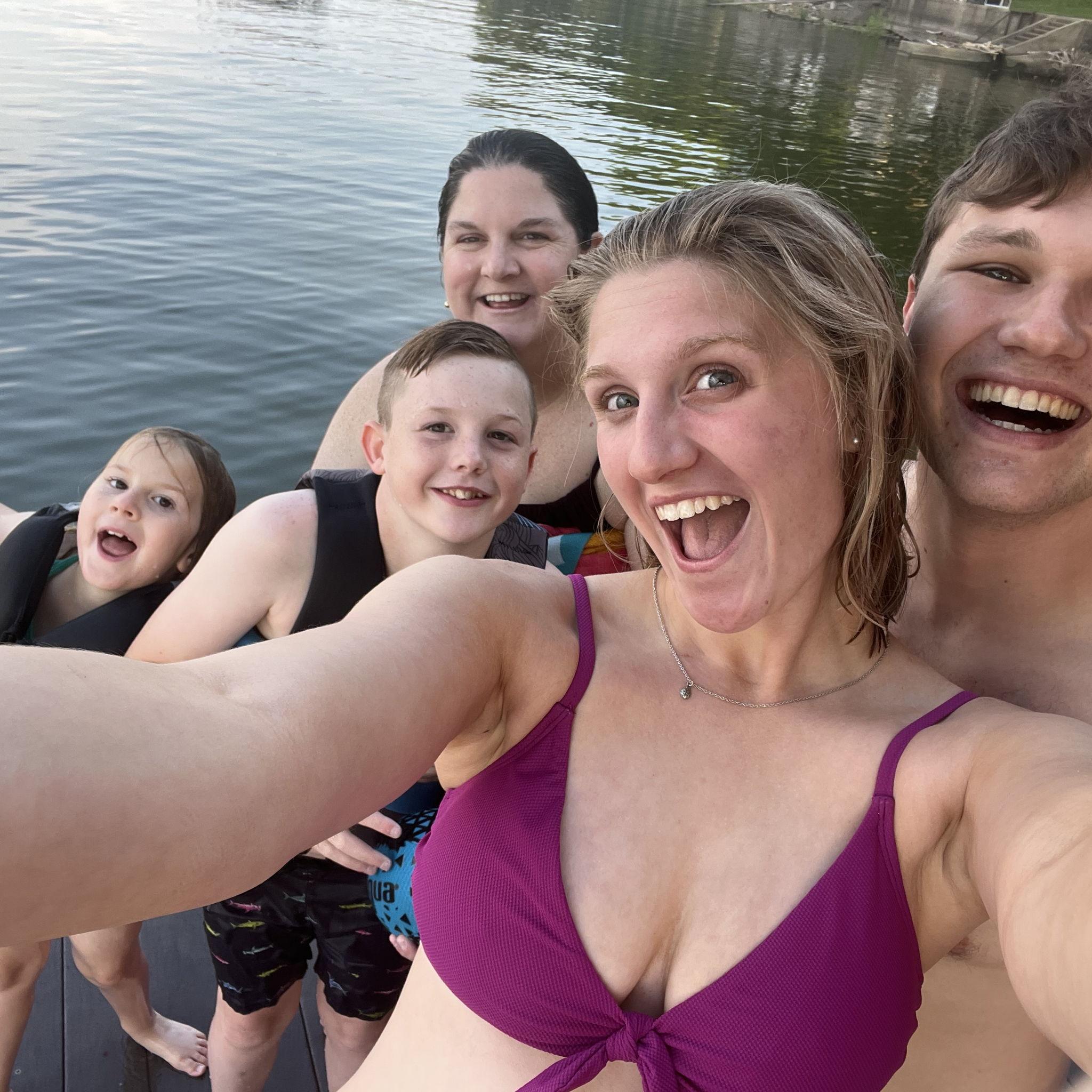 Lake days during the summer at Meg's grandparents!