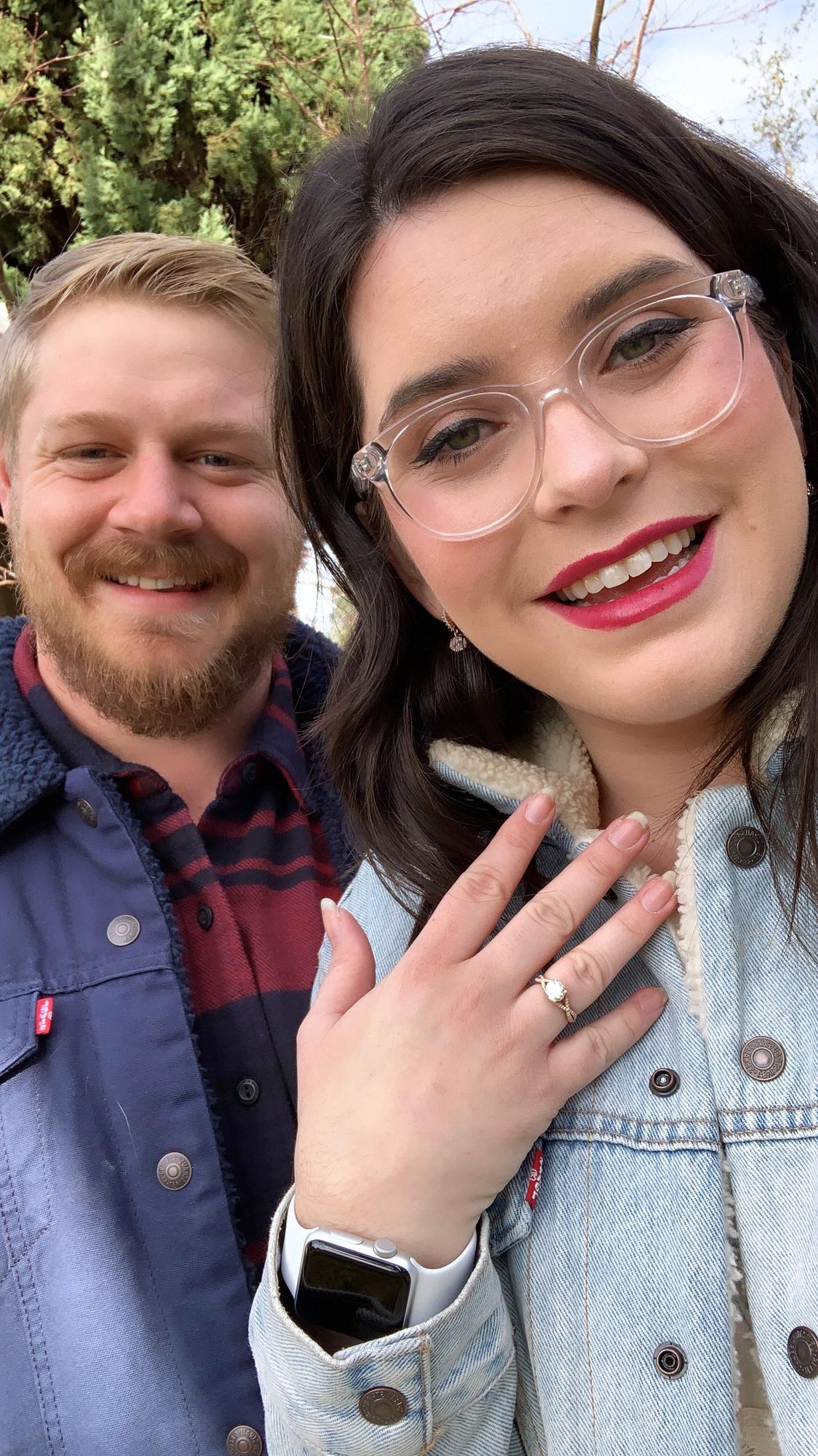 The day after we got engaged!