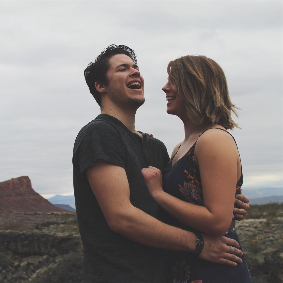 Right before we took this picture- 
"Pretend I just said something really funny" -Parker