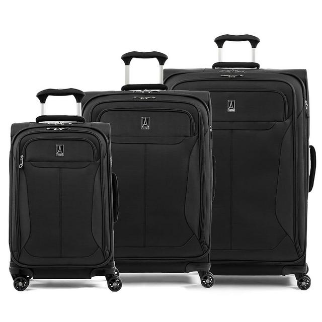 Travelpro Tourlite Softside 3-Piece Set, Expandable Luggage with 4 Spinner Wheels, Lightweight Suitcase, 21" Carry-On, 25" Checked Medium, 29 Check Large, Black