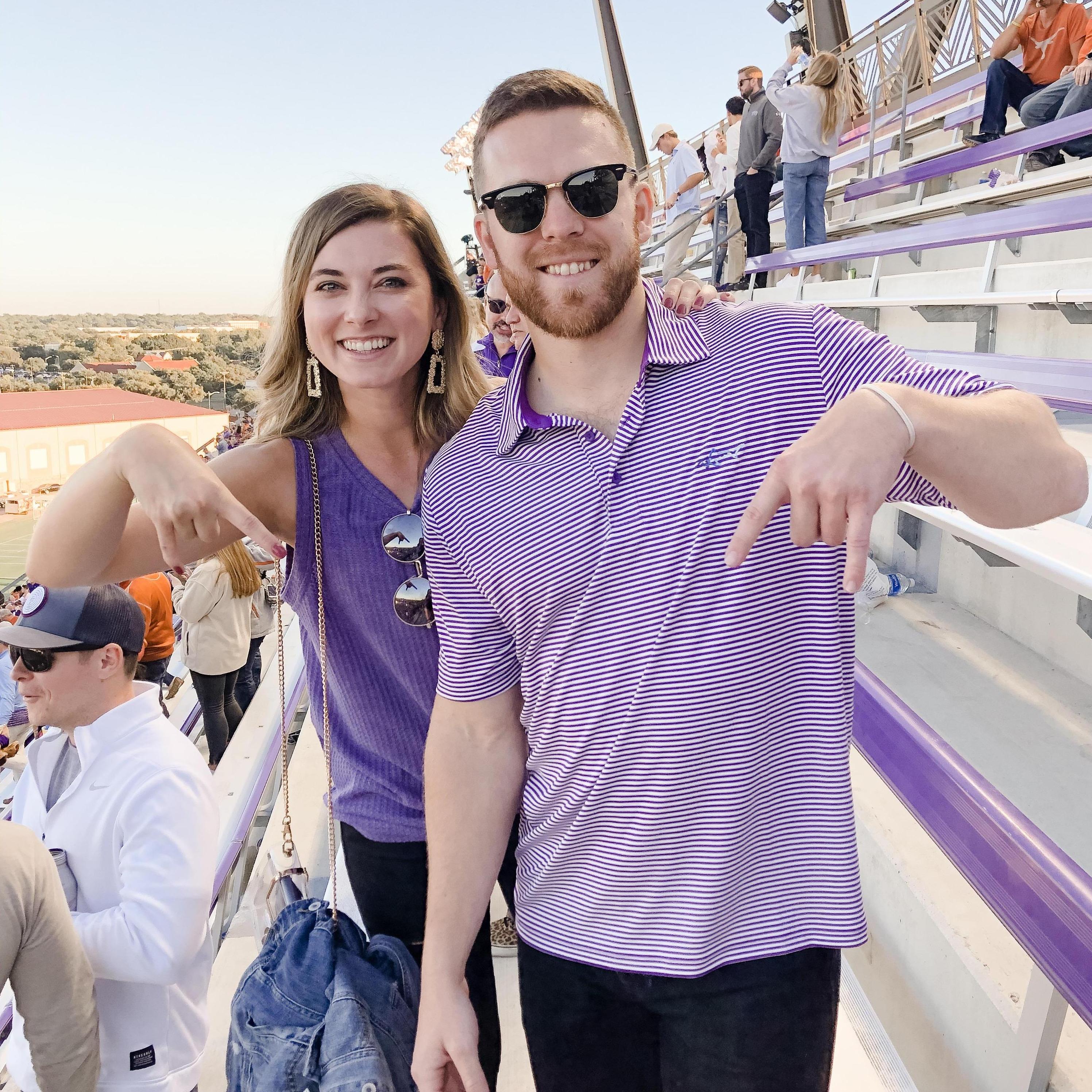 Cheering on the Frogs (Nicole's alma mater)!